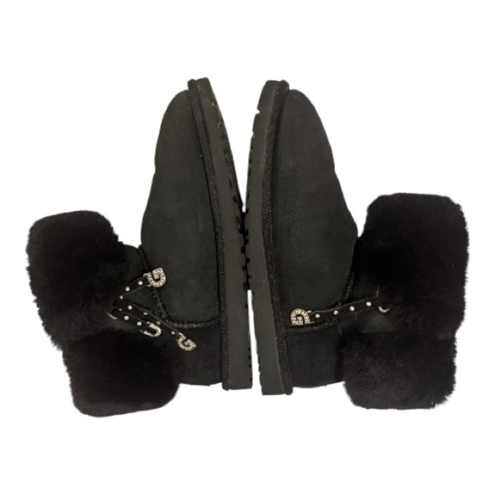 UGG Azalea Boots Black with UGG Silver Rhinestone Bling Letters size 9 - Picture 9 of 11
